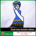 Qingyi alta calidad bandada calcomanía de transferencia de calor para la camiseta